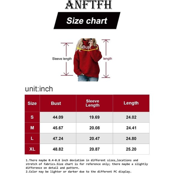 Womens Turtleneck Ribbed Knit Top Pullover Sweaters - Picture 5 of 5